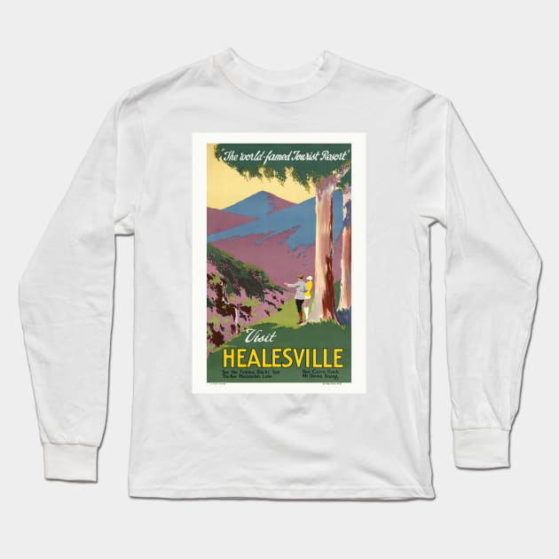 Visit Healesville Australia Vintage Poster 1927 Long Sleeve T-Shirt by vintagetreasure